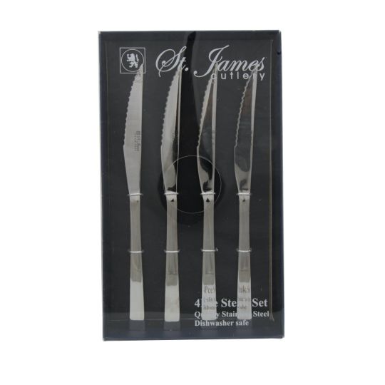 St. James - Cutlery Cambridge 18/10 4 Pack Steak Knives In Gift Box