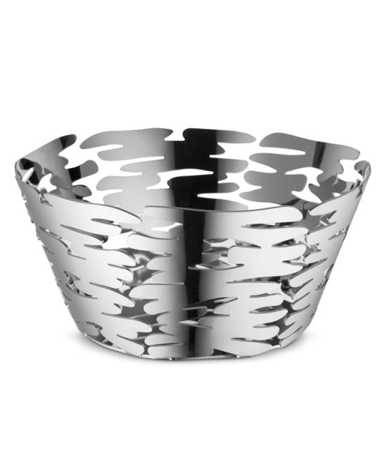Alessi - Barknest Round Basket 21cm Stainless Steel