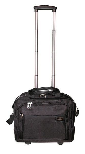 Tosca - 15" Classic Deluxe Laptop Trolley Briefcase (Black)