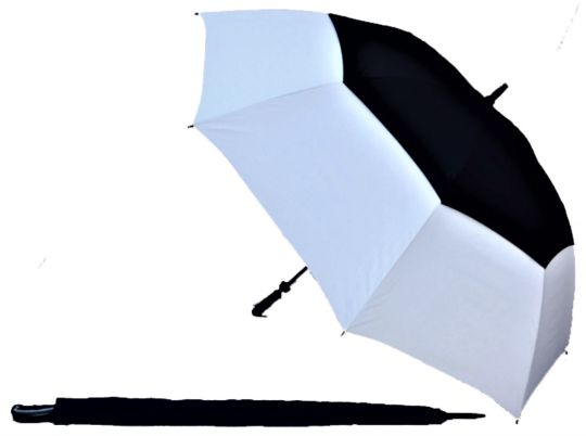 Black/White UV Gustbuster Golf Umbrella Fibre