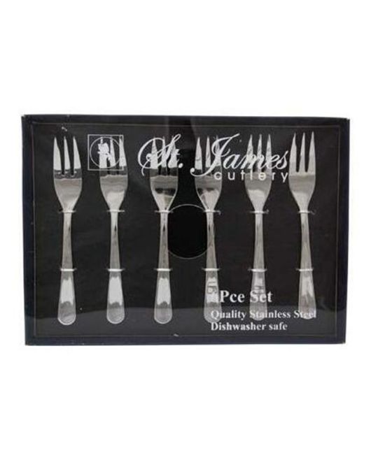 ST. JAMES - CUTLERY KENSINGTON 6 PIECE CAKE FORKS IN GIFT BOX