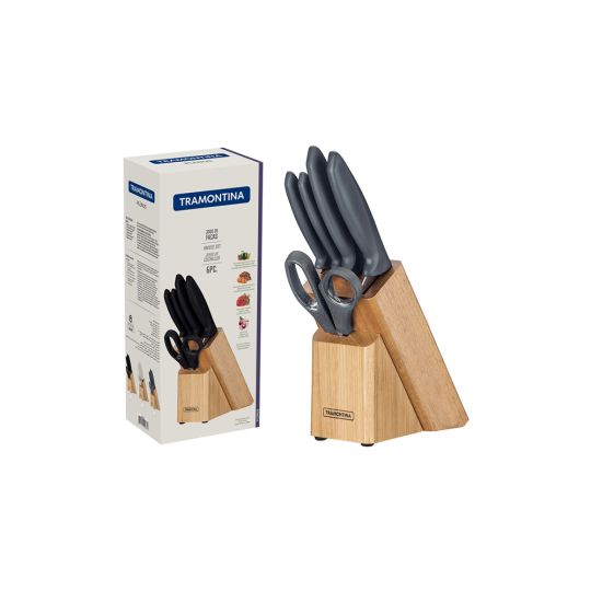 Tramontina - 6 Pcs Knife Block Set with Polypropylene Handles