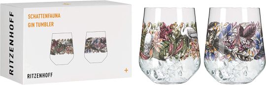 Ritzenhoff -  Maggie Enterrios Shadow Fauna Crystal Glass Set of 2 710 ml