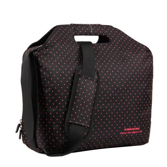 Kingsons - Match Shoulder Bag for Notebooks Up to 15.4" (Black & Red)