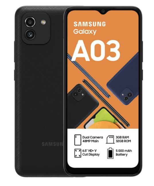Samsung - Galaxy A03 32GB LTE Dual Sim - Black
