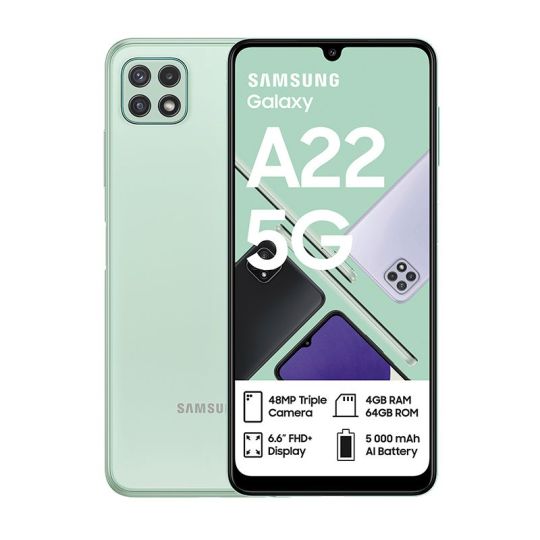 Samsung - Galaxy A22 5G 64GB Single Sim - Light Green