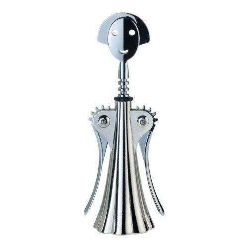 Alessi - Anna G. Corkscrew in Thermoplastic Resin, Silver and Chrome Plated Zamak