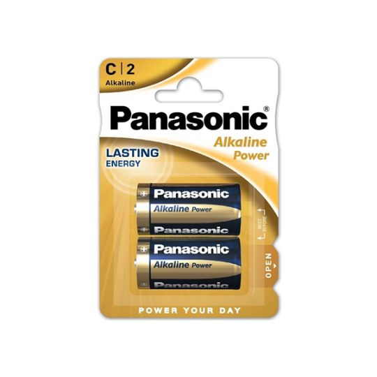 Panasonic - Alkaline C 2 Pack Batteries x 1 Box 12 Packs (24 pieces)