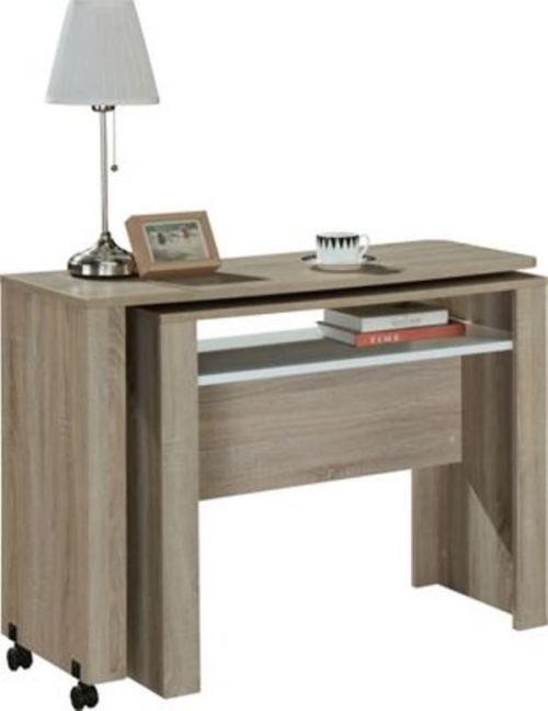 Linx - Nevada Work Desk - Sonoma Oak and White