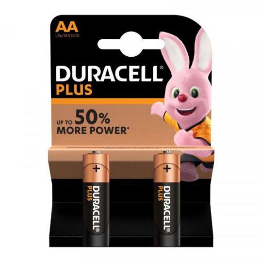 Duracell - Plus AA Alkaline Batteries, 1.5V LR6 MN1500 - 2 pack