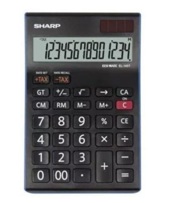 Sharp EL-145T Desk Calculator - 14 Digit Tax