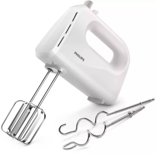 Philips - Daily Mixer 300w 5sp  300w White, 5sp, Kn Hook/Strip, 2pin White