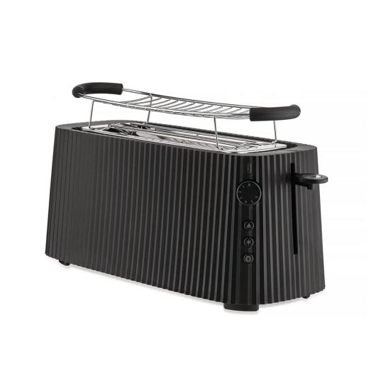 Alessi - Toaster Plisse Black Long Double Compartment