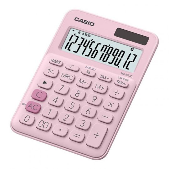 Casio - MS-20UC Desktop Calculator 12 Digit (Pink)