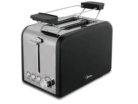 Midea - Toaster with Warming Rack 240V-850W Black