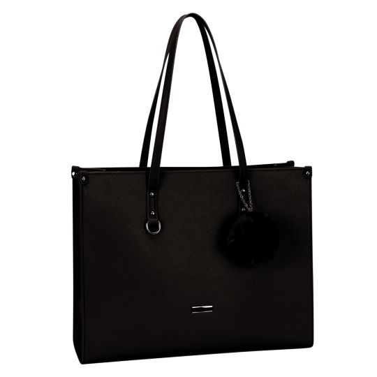 Supanova - Pompom Ladies Laptop Bag Black