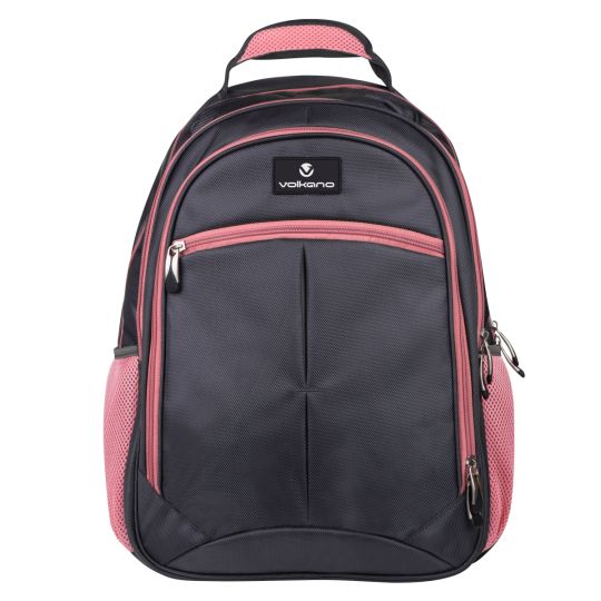 Volkano - Orthopaedic Backpack 27L - Dark Grey/ Pink