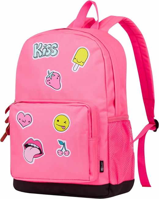Volkano - 16-Inch Girls Backpack Elementary School Backpack with Water Bottle Pocket
