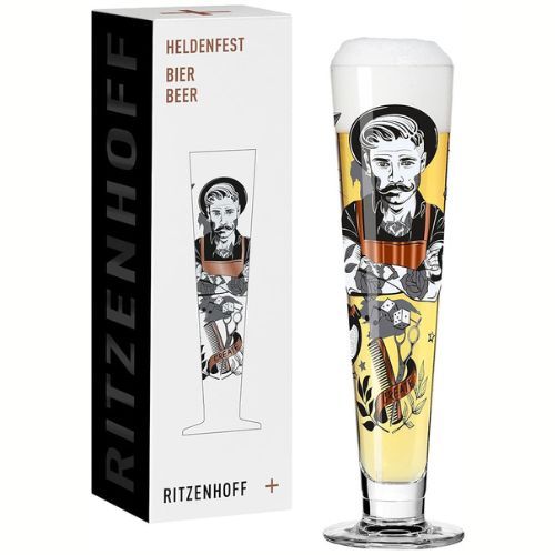 Ritzenhoff - Beer Glass 330 ml - Heldenfest Series, Motif No. 9 - Barber