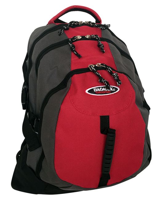 Bagmax - Large 3 Division Backpack (Red)