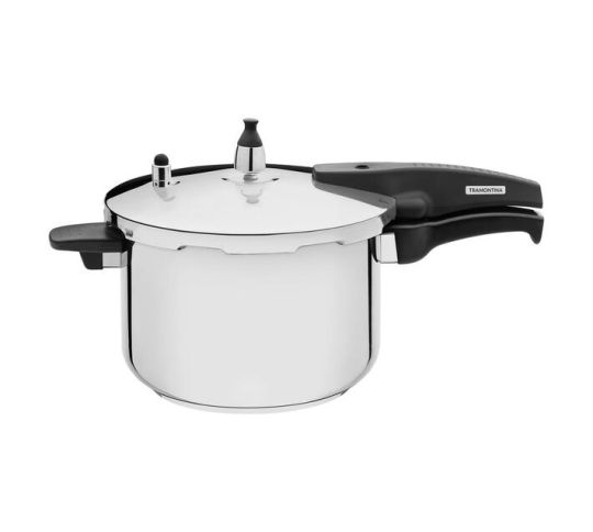 Tramontina - Allegra stainless steel pressure cooker with tri-ply base, 22cm and 6 L