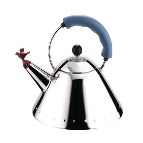 Alessi - Graves Kettle Blue/Red Suitable For Induction