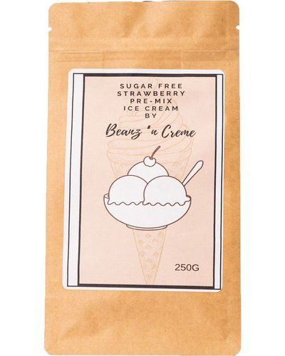 Beanz n Crème - Strawberry Sugar Free Ice Cream Premix (250 gram))