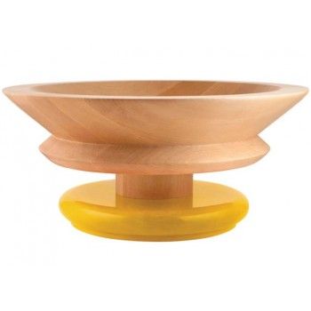 Alessi - Centrepiece in Limewood Yellow Foot