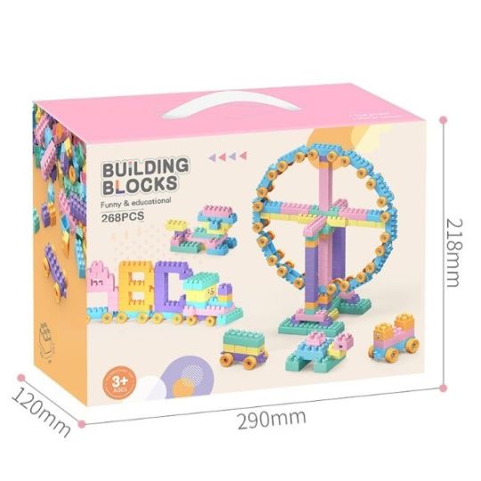 Building Blocks – 268 pcs in Pastel Shade Blocks