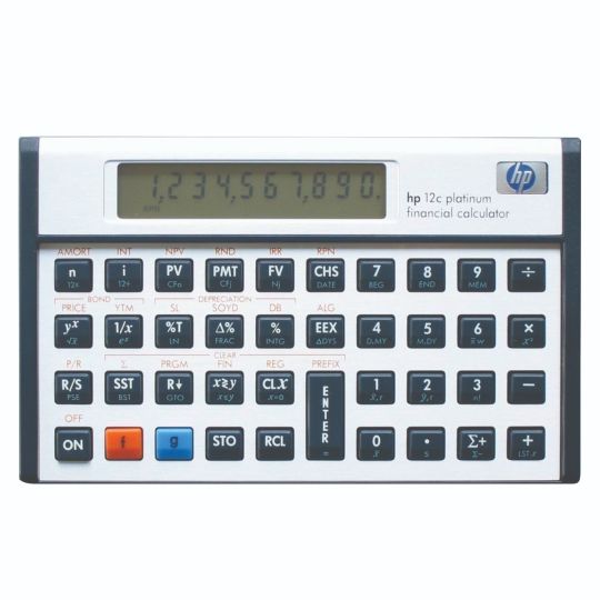 HP - 12C Platinum (Algebraic or RPN) Financial Calculator
