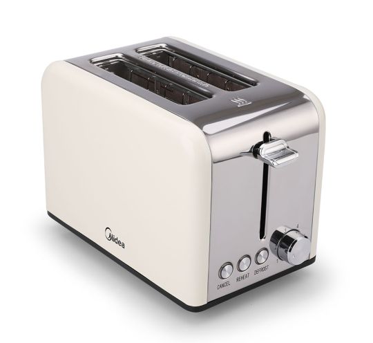Midea - Toaster with Warming Rack 240V-850W Cream