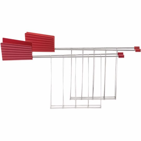 Alessi - Plissé Toaster Tongs, Red