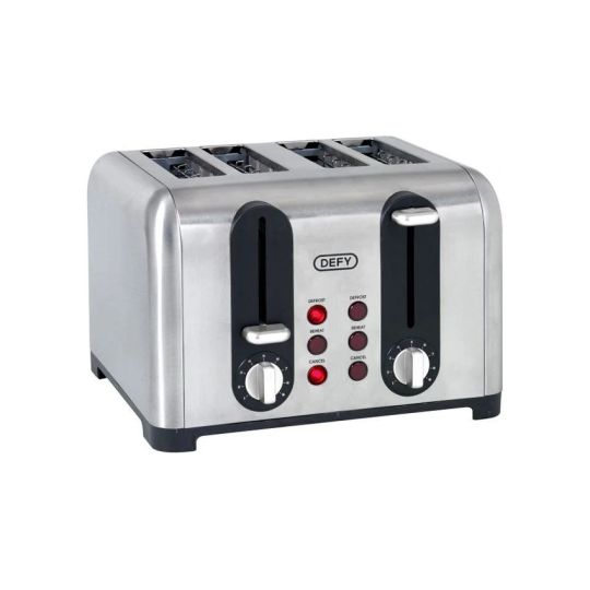 Defy - 4 Slice Toaster- High Quality Stainless Steel Finish