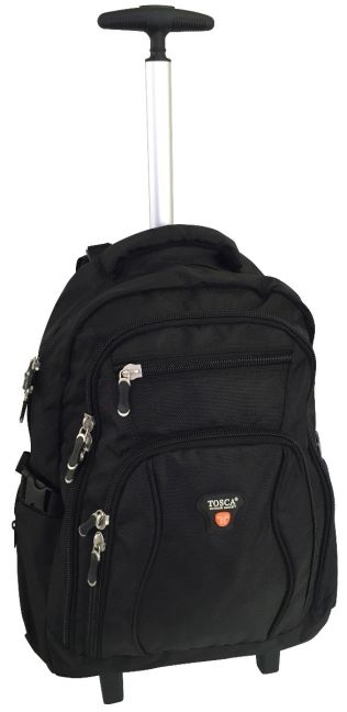 Tosca - 17" Concepts Trolley Laptop Backpack (Black)