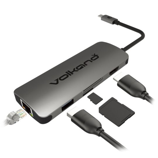 Volkano - X Core Dock Series USB Type C Dock - HDMI + USB 3.0 +LAN + Card Reader + PD