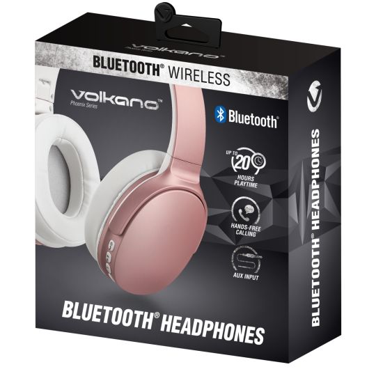 Volkano -  Phoenix Series Bluetooth Headphone  - Rose Gold